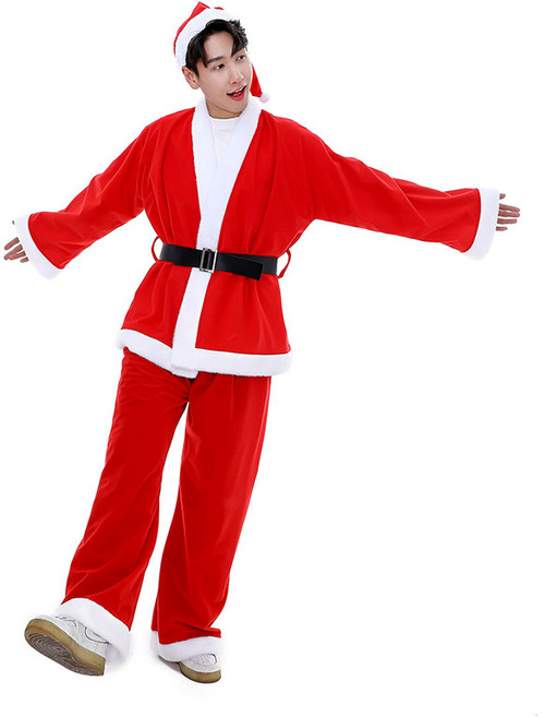 [파티랑]크리스마스망토모자세트 산타복모음, 1세트, 52)N01산타복 4종세트 대 고급