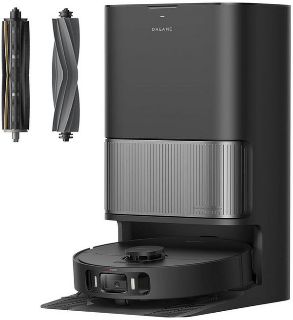 DREAME 드리미 L40s Ultra AE 로봇 진공 대걸레 콤보 19000Pa 흡입 자체 비우기 더스트 박스 유연한 75°C 160°F 셀프 클리닝 워시보드 다양한 브러, L40sUltraAE-Black