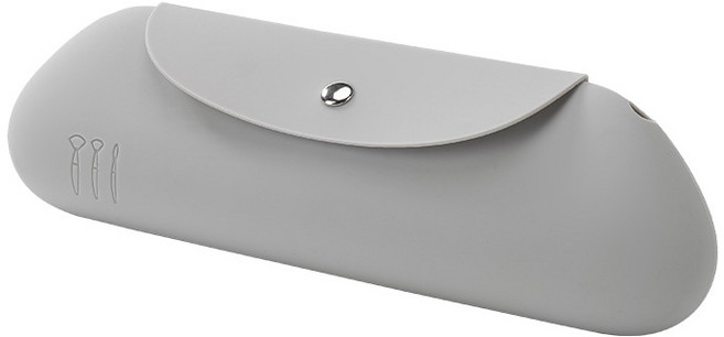 코히모 메이크업 화장 브러쉬 수납 파우치 5W0075, 그레이, 1개