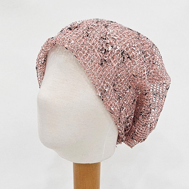 빅사이즈 망사 투웨이 두건 비니 여성 얇은 루즈핏 모자