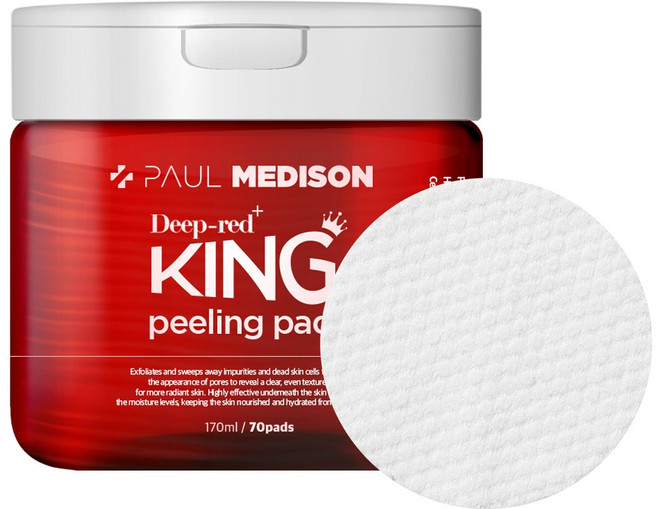 폴메디슨 딥레드 티트리 각질케어 대용량 왕필링패드 170ml, 70매입, 1개