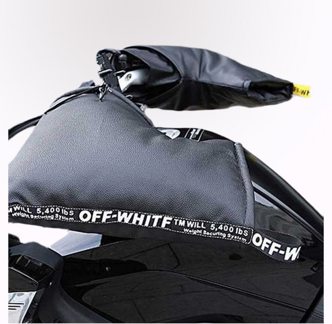 두꺼운 바이크 장갑 방한 방수 기모 겨울토시, 반사스트링