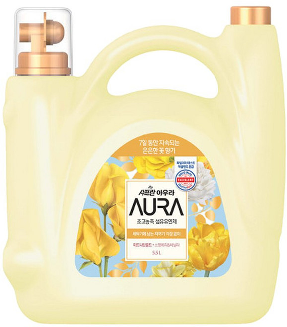 샤프란 아우라 초고농축 섬유유연제 미드나잇골드 5.5L, 1개