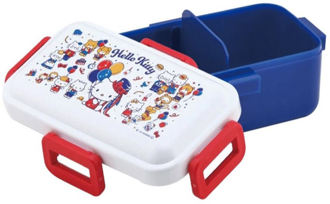 헬로키티 언제나 너의 곁에 돔형 1단 사면 결착 도시락 530ML 어린이집도시락 유치원도시락, 1개