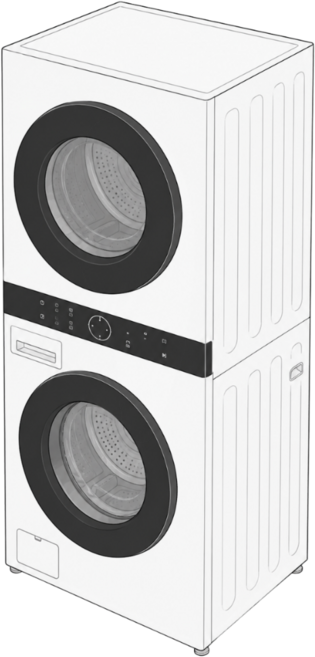LG 트롬 오브제컬렉션 워시타워 세탁기 23kg + 건조기 20kg 1등급 방문설치, 릴리 화이트, W2320WANQR