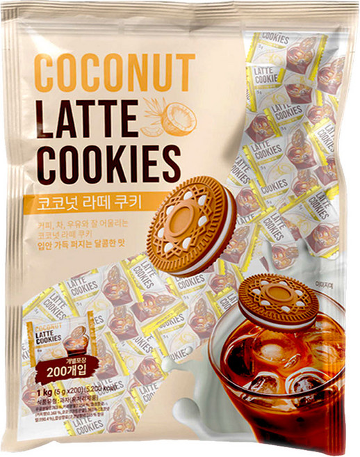 코코넛 라떼 쿠키, 1kg, 1개