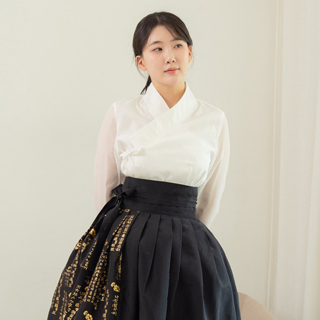 3위 - 고운결 무지 민무늬 생활한복 시스루 저고리