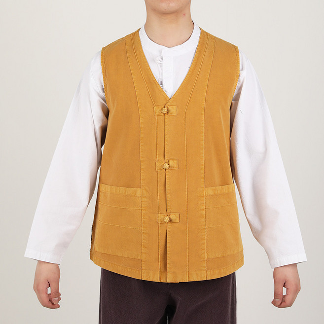 리예 20수 핀탁 조끼 봄가을 남자 개량 생활한복 절복 법복