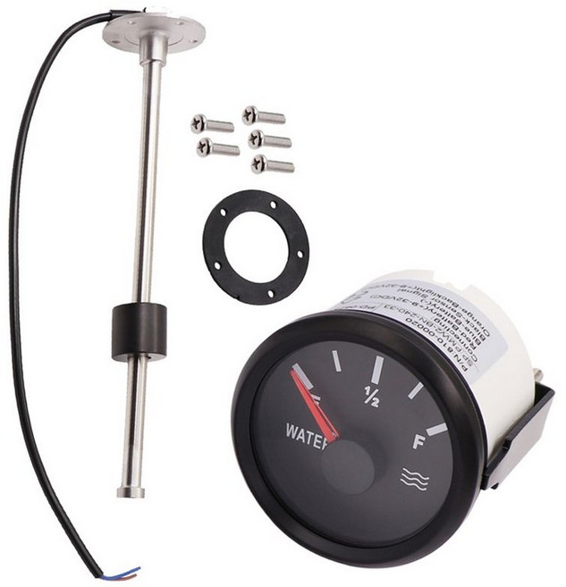 캠핑카 수위 게이지 트레일러 부품 탱크 레벨 청수탱크, 1개, 수위표+45cm 센서