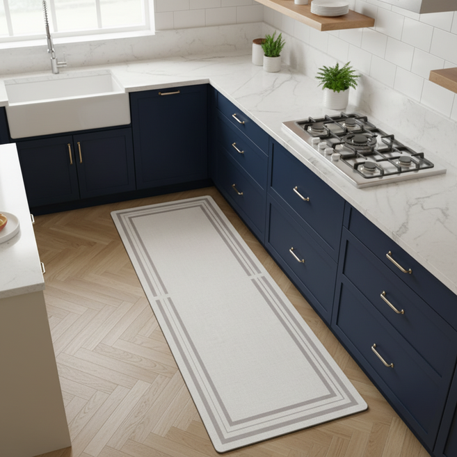 위클리빙 규조토 발매트 빨아쓰는 대형 욕실 주방, D - 더블 스퀘어 라인 포인트