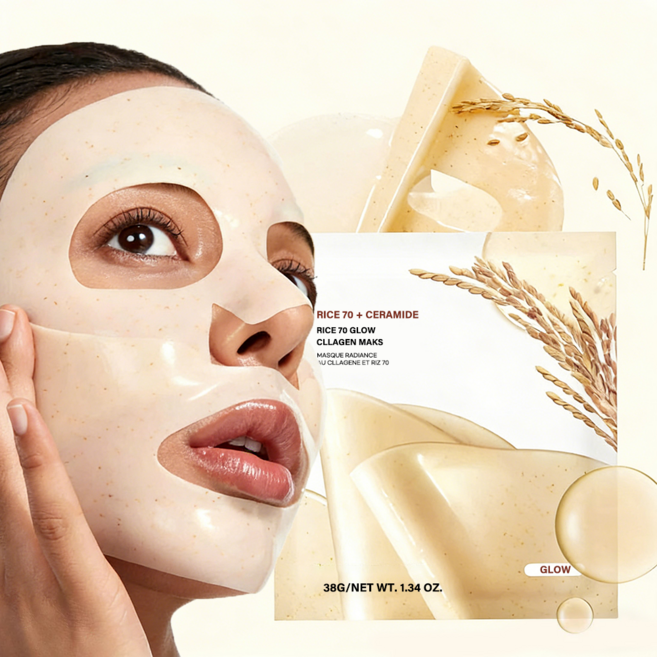 고순도 글루타치온팩 저분자콜라겐 마스크팩 미백마스크팩 얼굴 주름 탄력 팩 글루타치온 페이스 필름 콜라겐팩 수분 하이드로 겔마스크팩 리프팅 광채마스크팩 콜라겐 멜팅 마스크, 2개, 4개입