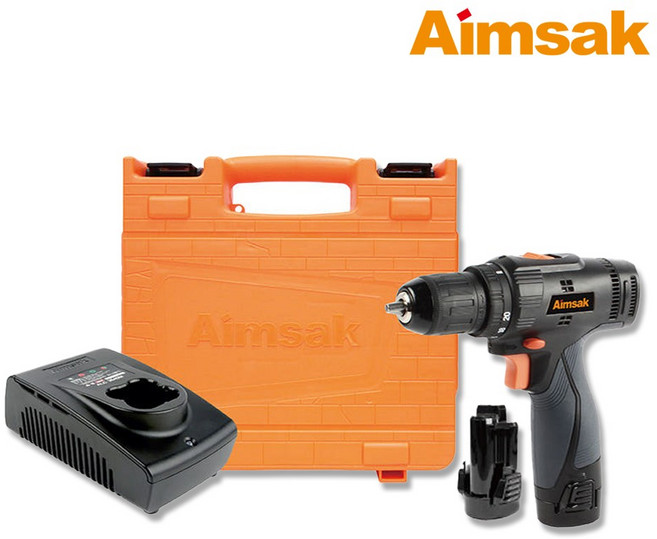 아임삭 AD310R 충전드릴10.8V 2.0Ah 배터리 포함 20단 토크단 2단변속, 1개