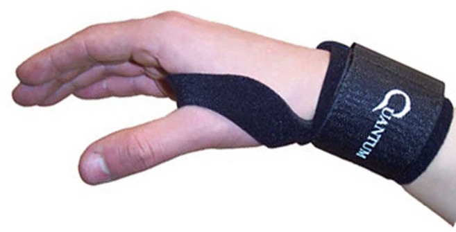 퀀텀 리스트서포트 손목보호대 리스트 스트랩 스포츠밴드 볼링아대, 1개, 블랙