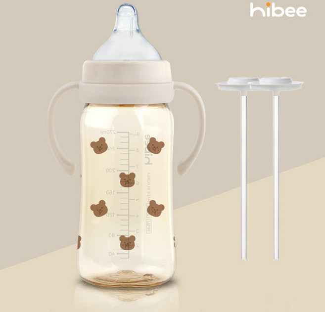 하이비 자기주도젖병 PPSU 270ml 젖병1P+젖꼭지1P+핸들1P+추타입2p or 간편타입2p, 핸들1p/간편타입2p/볼빵곰샌드/젖꼭지 M(3개월), 1개