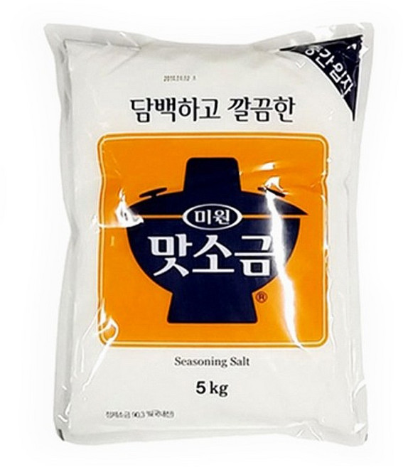 대상 청정원 미원 맛소금 중간입자, 5kg, 1개