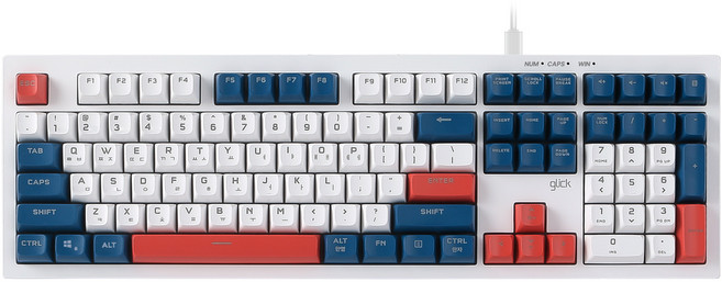 지클릭커 OPK50 풀윤활 무소음 방수 키보드 108키 Gundam CR1