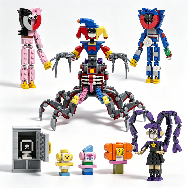 Funkku 파피 프로토타입 레고호환블록 플레이타임5 8종 블럭 세트, 1세트