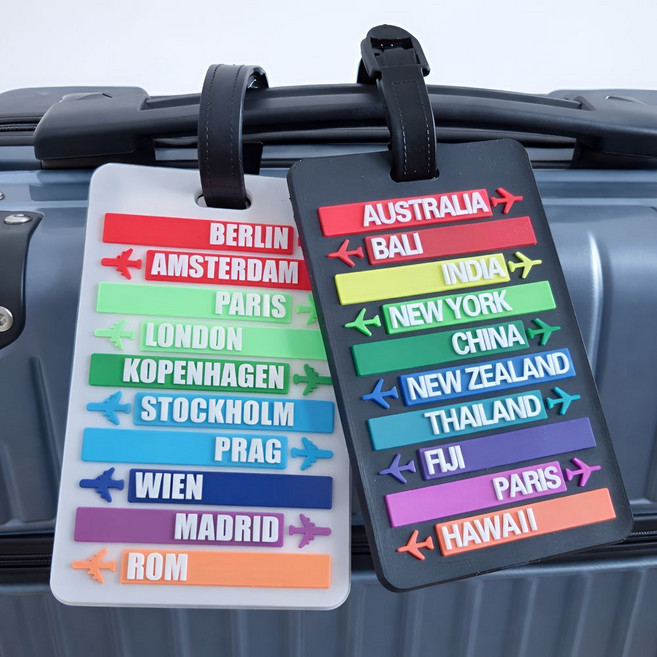 여행 캐리어 네임택 실리콘 이름표 수화물 러기지택