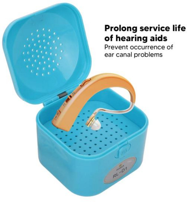 귀드라이기 중이염건조기 보청기 건조기 제습기 전자 일정한 온도 자동 건조 블루 이어 앰프 액세서리