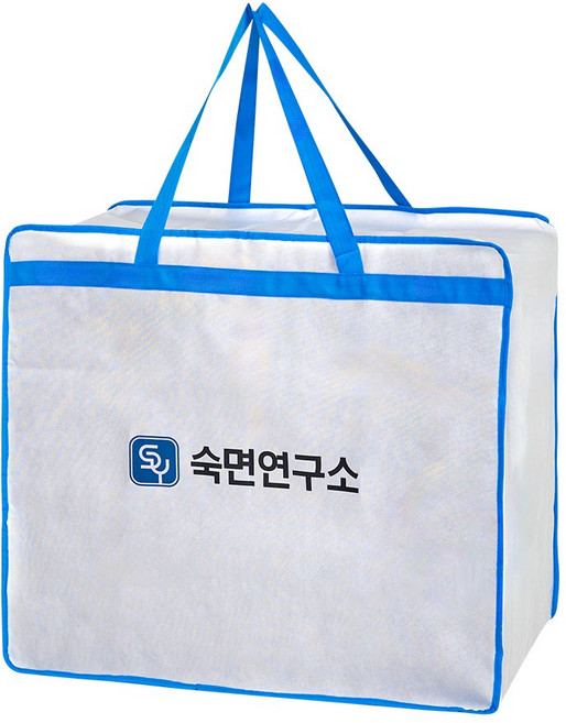 숙면연구소 3단 접이식 토퍼 매트리스 보관가방, 높이(15cm), 멀티싱글, 화이트, 1개