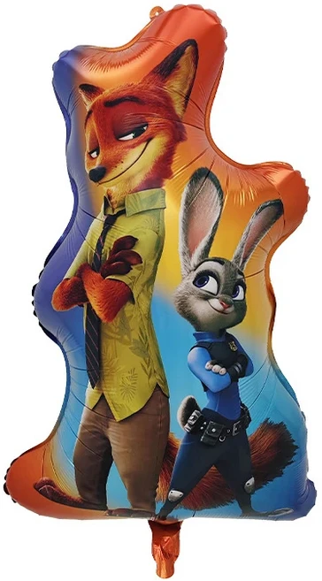 주토피아 2 풍선 세트 파티 용품 호일 풍선 야외 피크닉 크리스마스 용품 생일 파티 장식 장난감 선물, 01 as picture, 04 1PCS Balloon