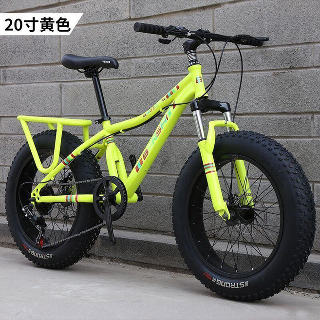 BENSHI 成人胖胎變速自行車, 20寸黃色,24寸30速, 1個