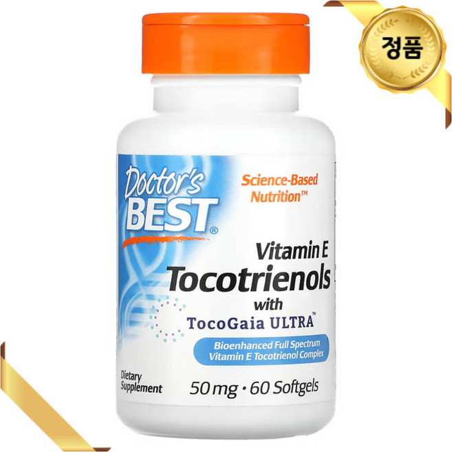 닥터스베스트 토코페롤 복합체 50mg 60 소프트젤 비타민E 토코트리에놀 글루텐프리, 1개, 60정
