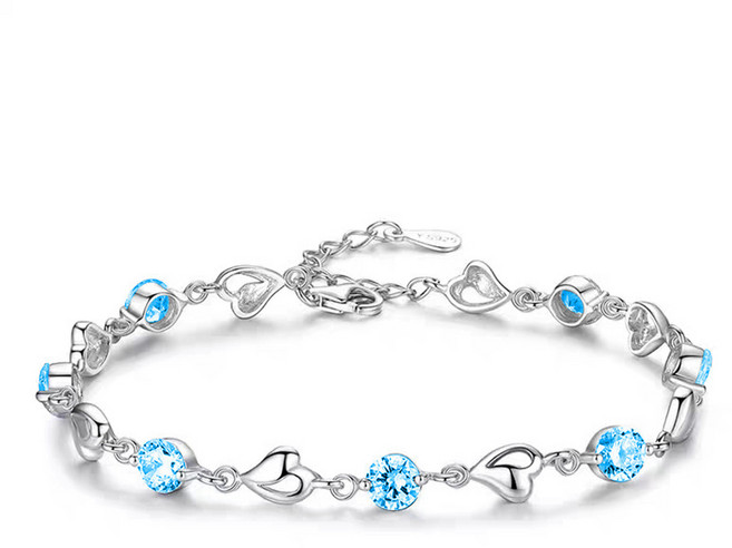 Asure 보석 여자팔찌 은팔찌 팔찌 행운팔찌