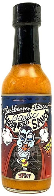 토치베어 소스 마늘 하바네로 5온스 중간 매운맛 4단계 - 천연 핫 소스 추출물 없음 방부제, 1