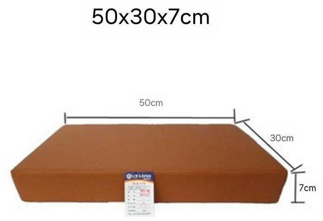 찜질방 가죽 베개 방수 PU 스펀지 쿠션 한의원 사우나 목침 요양원, 기준, 가죽 표면 매트 (50x30x7), 1개