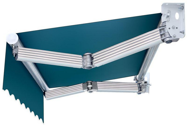 접이식천막 차광막 그늘 접이식 어닝 차양막 발코니 테라스 그늘막, 3.5m(벽) x 1.5m(망원경)