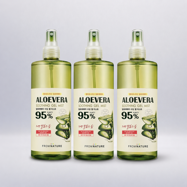 프럼네이처 알로에베라 95% 수딩젤 미스트 [대용량], 500ml, 3개