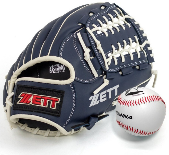 제트 올라운드 캐치볼용 글러브 안전구 세트 BPGK11525, 1개, 네이비