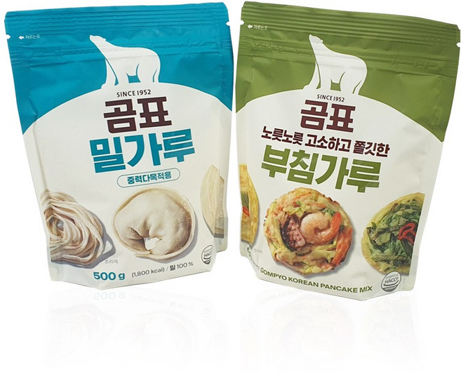 곰표 밀가루 500g 1개 + 부침가루 500g 1개, 2개