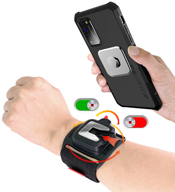 라이트닝웍스 대리기사용 손목 스마트폰 휴대폰 거치대, 1개, 블랙