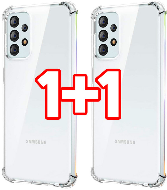 벌크온 1+1 갤럭시 A33 범퍼핏 투명 에어 쿠션 젤리 기본 케이스