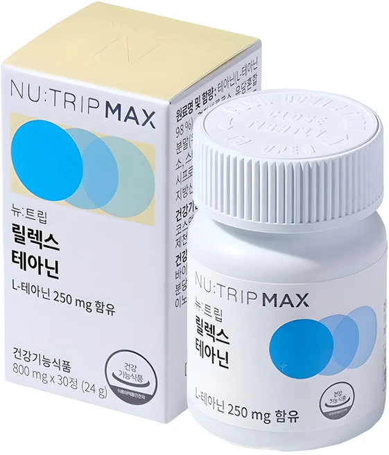뉴트립 릴렉스 테아닌 800 mg, 30정, 1개 - 쿠팡