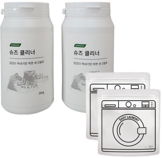 유니손 슈즈클리너 신발세탁 운동화크리너 운동화 세제 빨래, 2개, 2개입, 360g