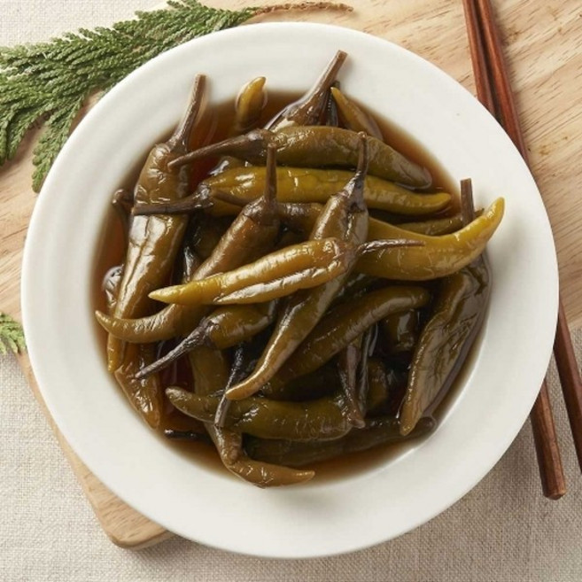 [육해공] 참맛나 아삭 고추장아찌 1kg 밥도둑 절임 밑반찬, 2개