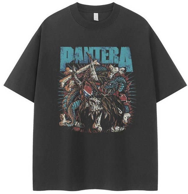 Pantera 판테라 록밴드 힙합 펑크레트로 반팔티셔츠