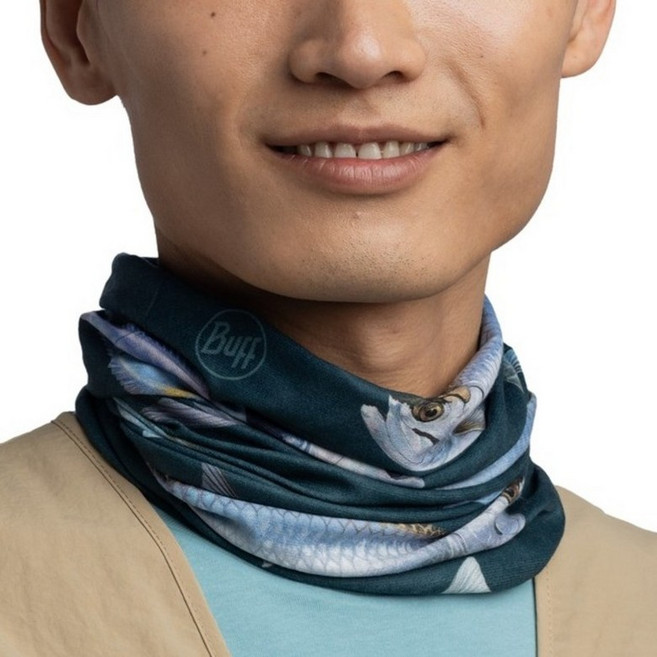 버프 쿨넷 UV차단 앵글러 낚시 물고기패턴 라이선스 스포츠 넥웨어, SALTWATER NIGHT BLUE, 1개