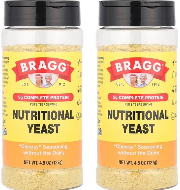 Bragg 이스트 플레이크 비건 치즈 대체 시즈닝 127g 2통 Nutritional Yeast - 쿠팡
