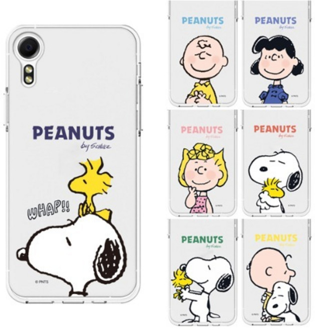 갤럭시X커버5 (G525) 포켓몬폰1 신비폰 키즈폰 스누피 해피타임 투명 젤리 케이스 찰리브라운 루시