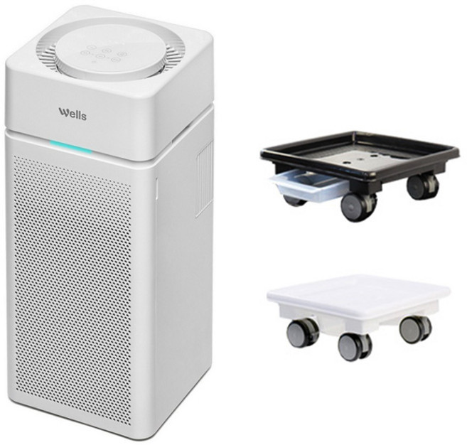 교원 웰스 KW-A09W1 공기청정기 이동식 바퀴 받침대 마이플랜트, 화이트