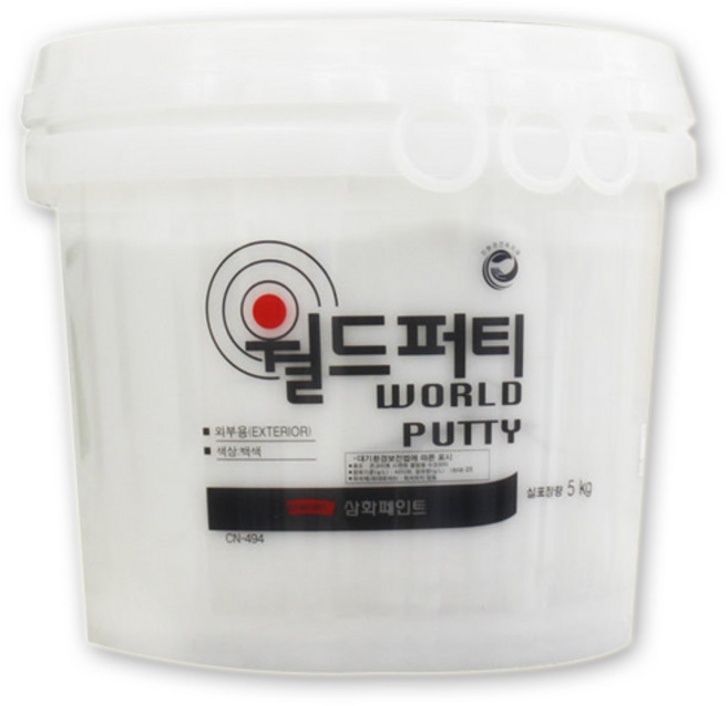 삼화페인트 월드퍼티 5KG 석고보드 몰탈 메꿈 아크릴 내부/외부, 1개