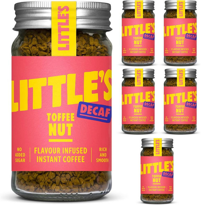 영국 리틀스 Little's Toffee Nut Flavoured Decaf Instant Coffee 토피 넛 디카프 인스턴트 커피, 36개, 1개입, 50g