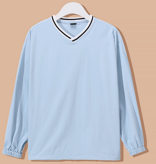 후앙스 오버핏 스트링 V넥 바람막이 맨투맨 티셔츠 GZCP-5157