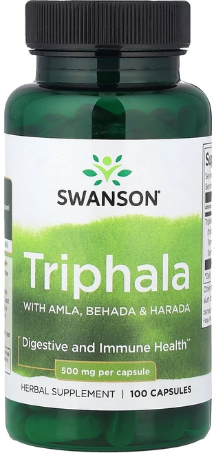 스완슨 Swanson Triphala with Amla Behada & Harada 500 mg 100 Capsules, 스완슨 Swanson, Triphala with Aml, 1개, 100정 - 쿠팡