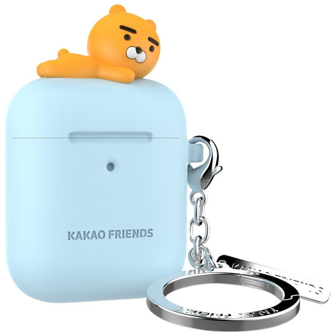카카오프렌즈 피규어 에어팟 하드케이스, 스카이 라이언