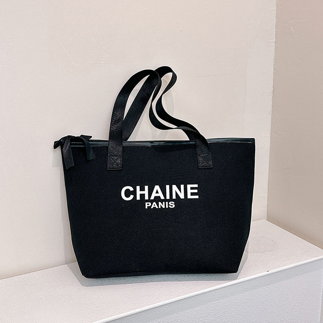 CHAINE PANIS 帆布手提袋，簡約大容量通勤包